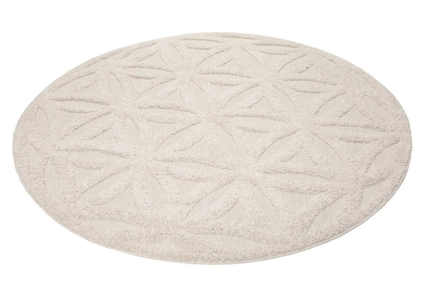 ESPRIT Outdoorteppich Shake Beige Hoch-Tief-Effekt Rund - Bild 2