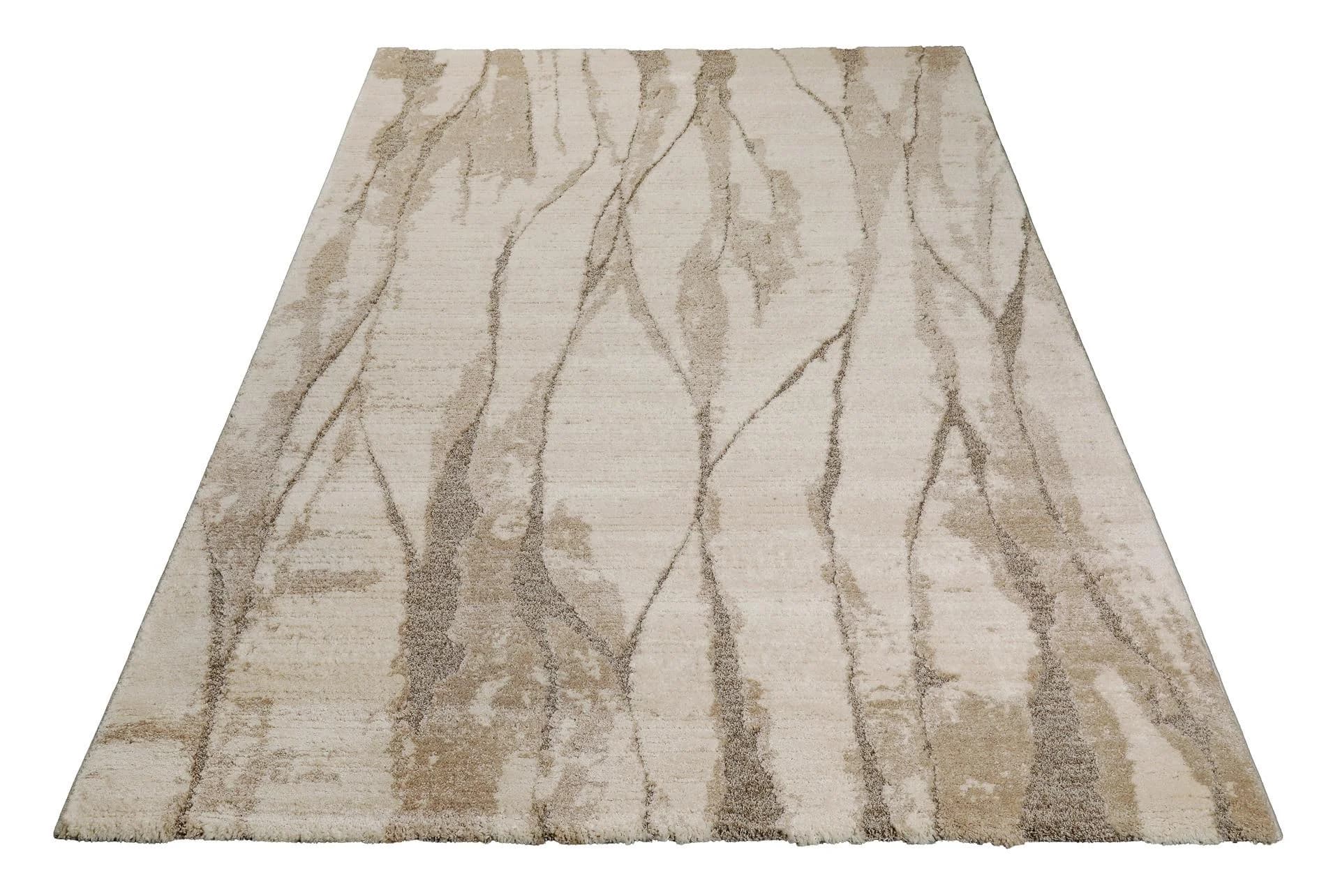 WECON HOME Teppich Fynn Beige Pflegeleicht Hoch-Tief