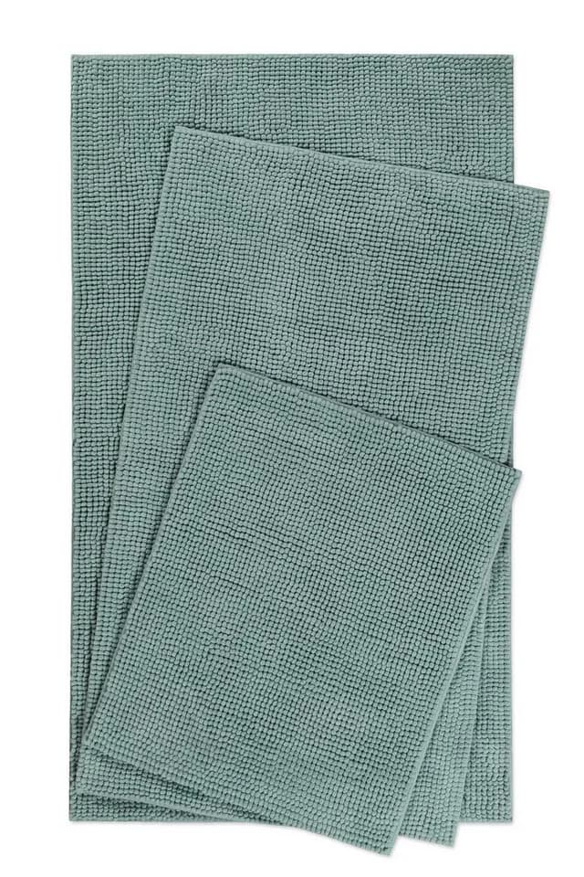 WECON HOME BASICS Badematte Balu Grün Chenille Rutschfest - Bild 2