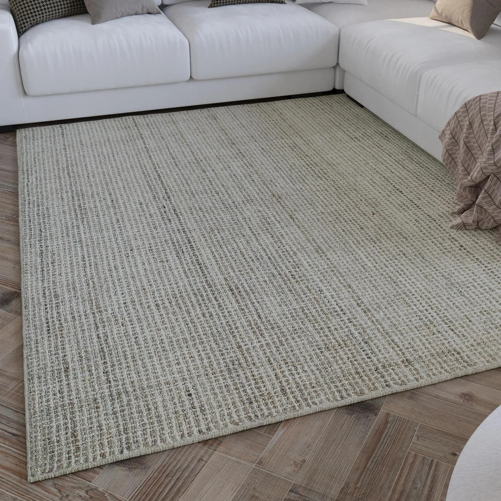 WECON HOME Läufer Hamptons FOURTEEN Karo Beige Kurzflor