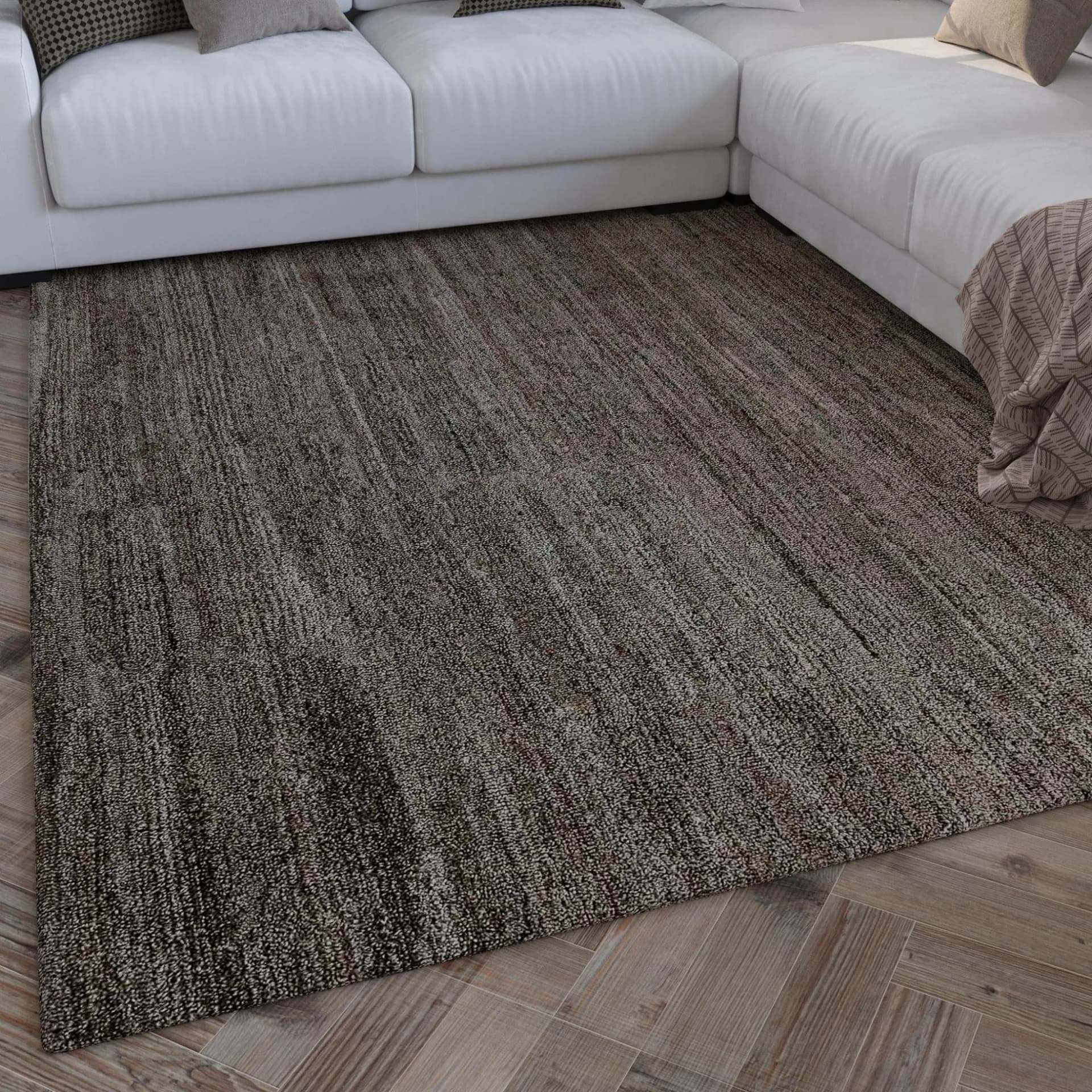 WECON HOME Teppich Hamptons EIGHTEEN Grau/Braun Kurzflor