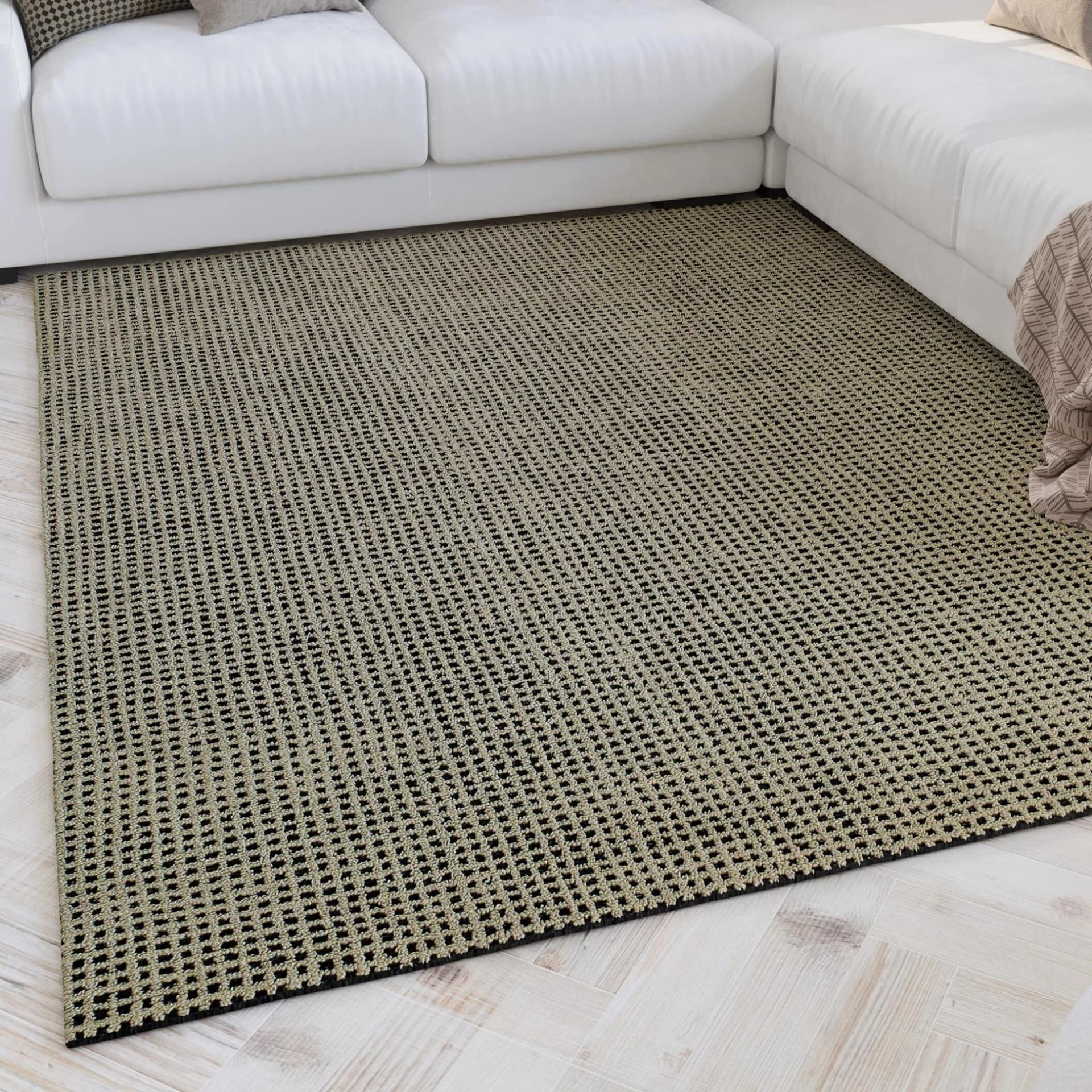 WECON HOME Teppich Hamptons TWENTYNINE Beige Kariert Kurzflor