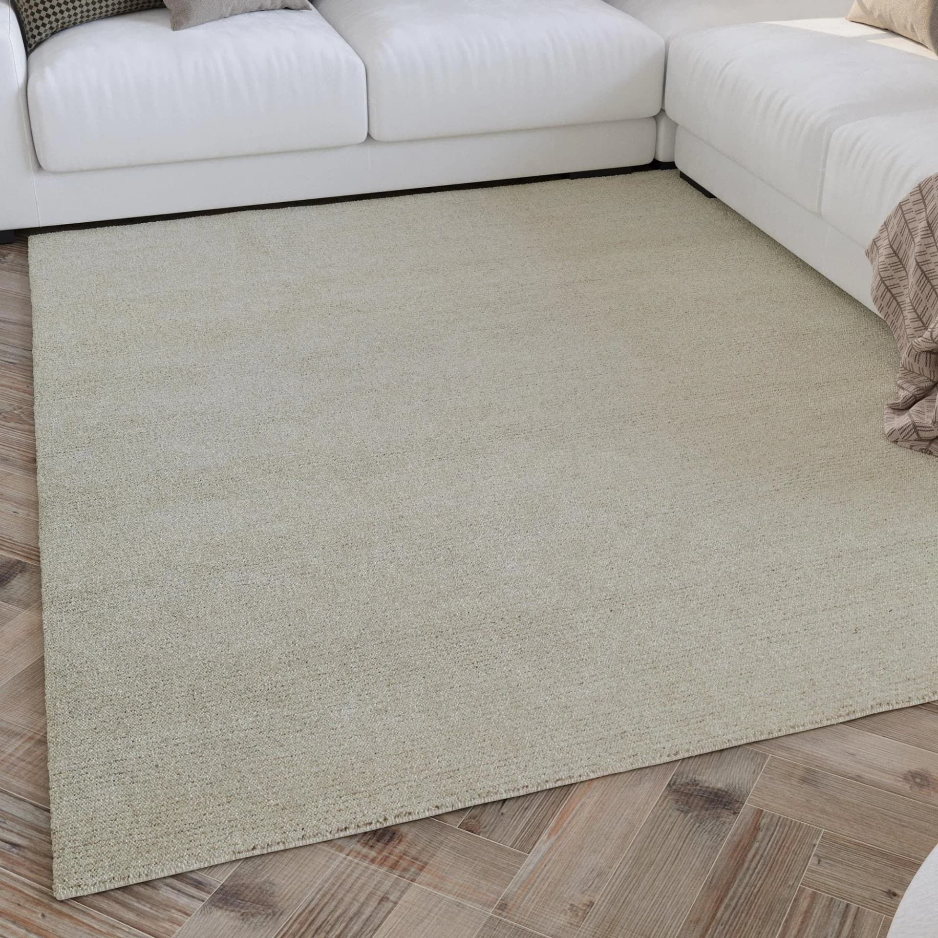 WECON HOME Teppich Hamptons THIRTYTWO Creme Weiß Kurzflor