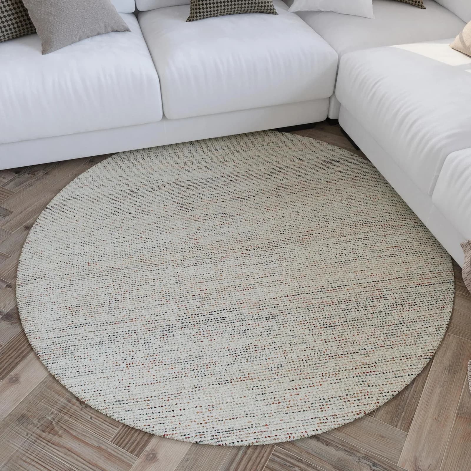 WECON HOME Teppich Hamptons THIRTYTWO Rund Bunt Kurzflor