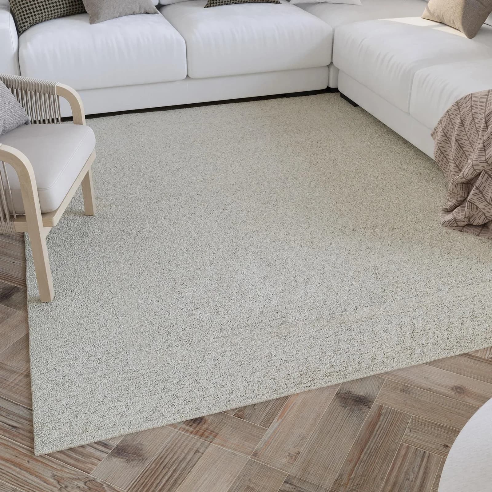 WECON HOME Wollteppich Hamptons THIRTYFIVE Beige Kurzflor