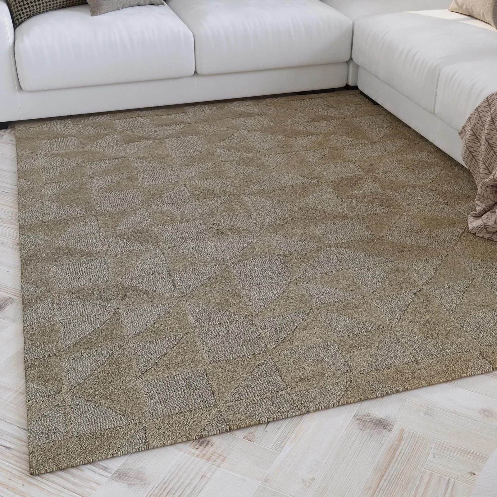 WECON HOME Wollteppich Hamptons THIRTYSEVEN Beige Geometrisch