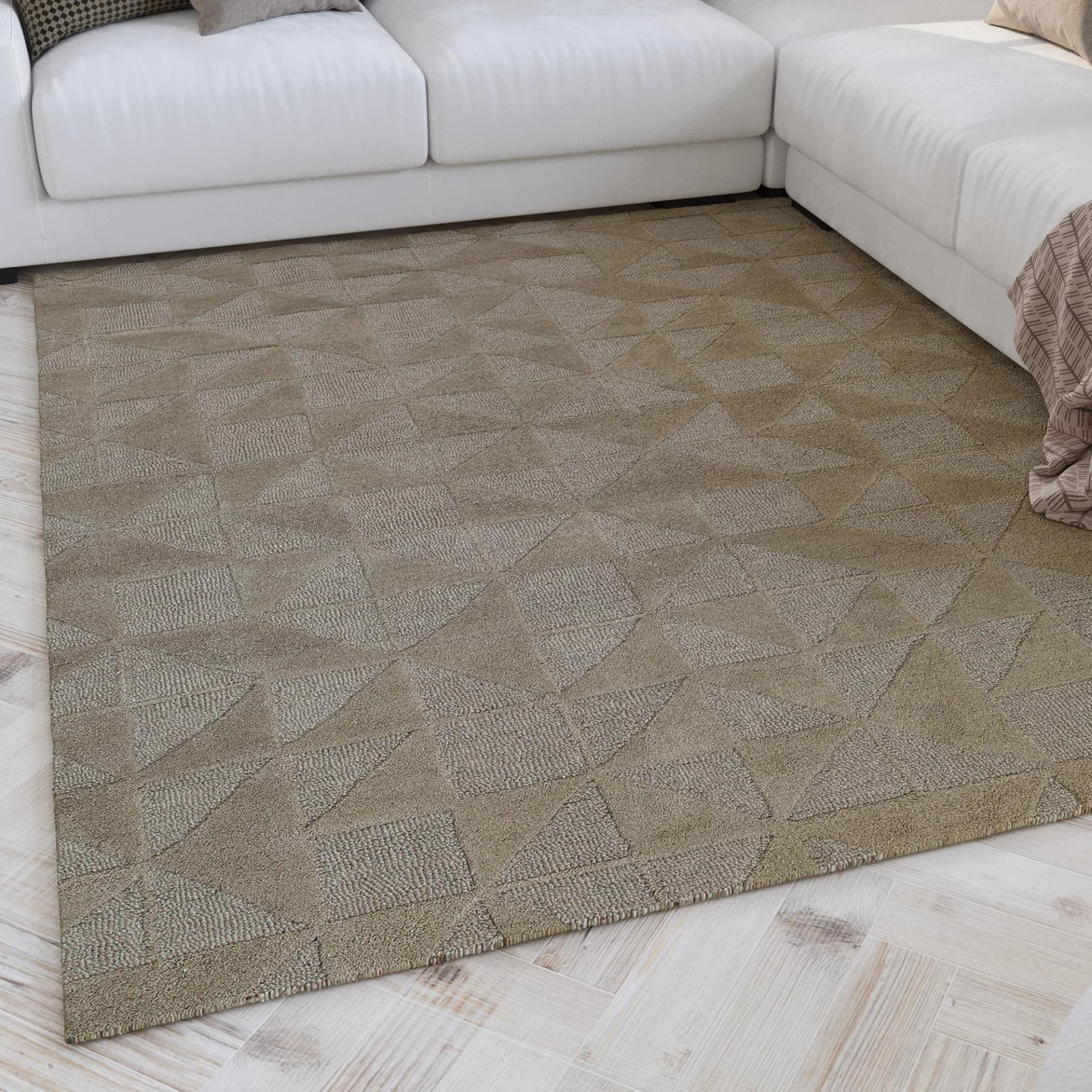 WECON HOME Wollteppich Hamptons THIRTYSEVEN Beige Geometrisch