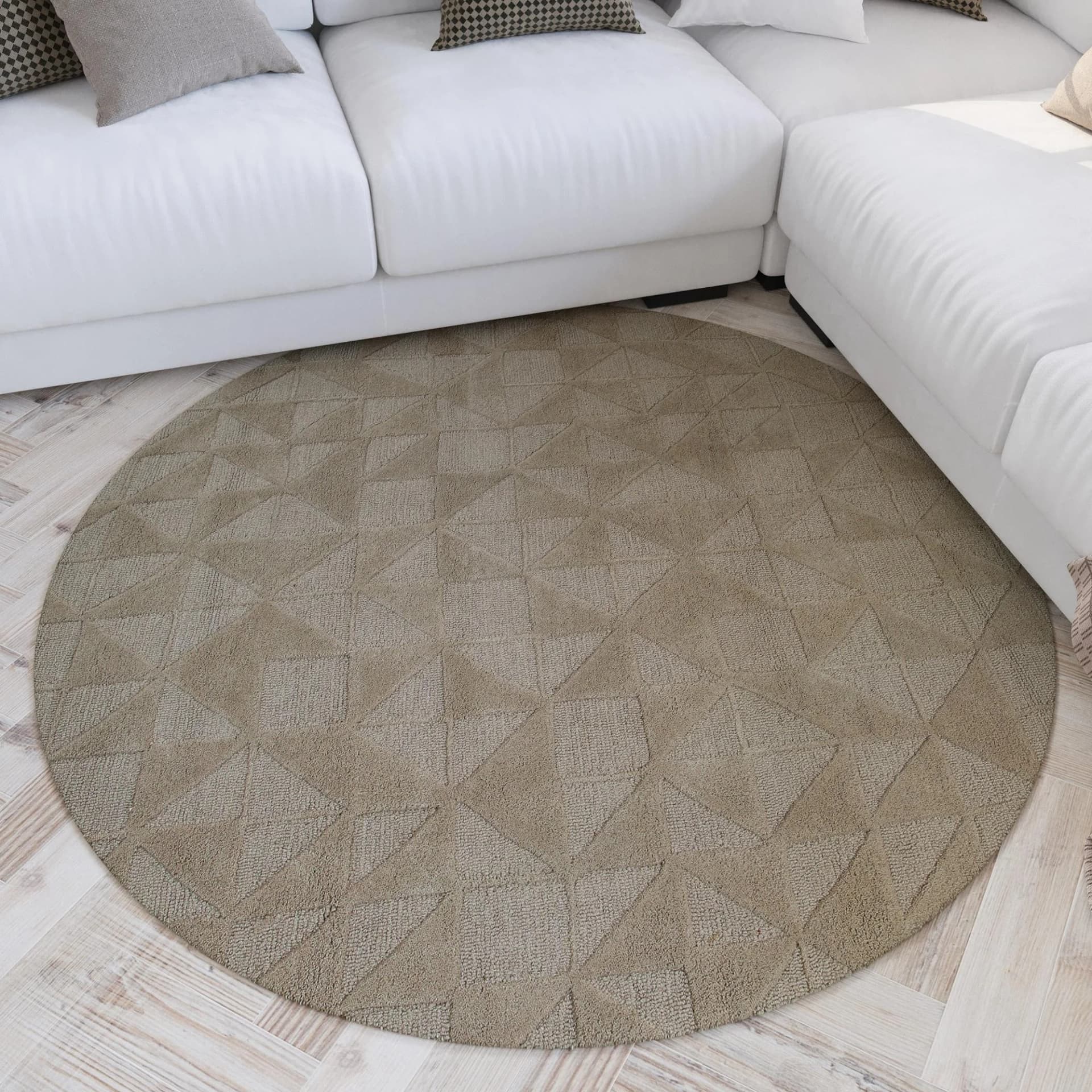 WECON HOME Wollteppich Hamptons THIRTYSEVEN Beige Geometrisch