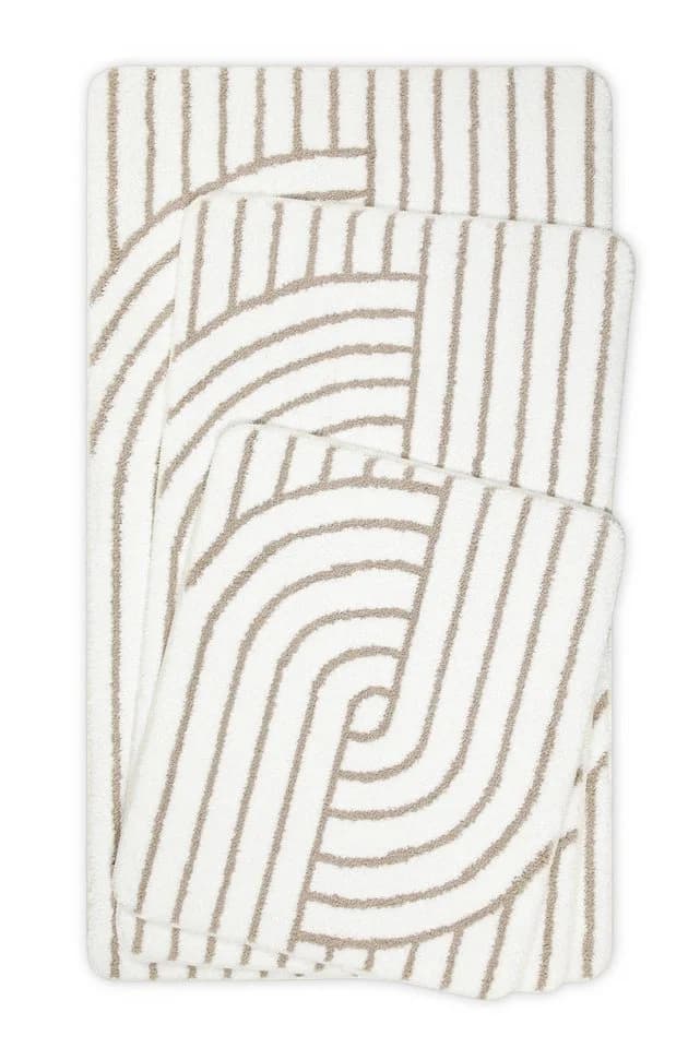 WECON HOME BASICS Badematte Hilda Beige Retro Muster Polyester - Bild 3