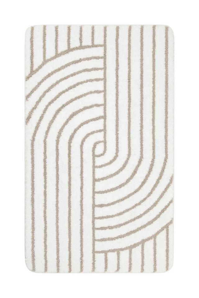 WECON HOME BASICS Badematte Hilda Beige Retro Muster Polyester - Bild 4