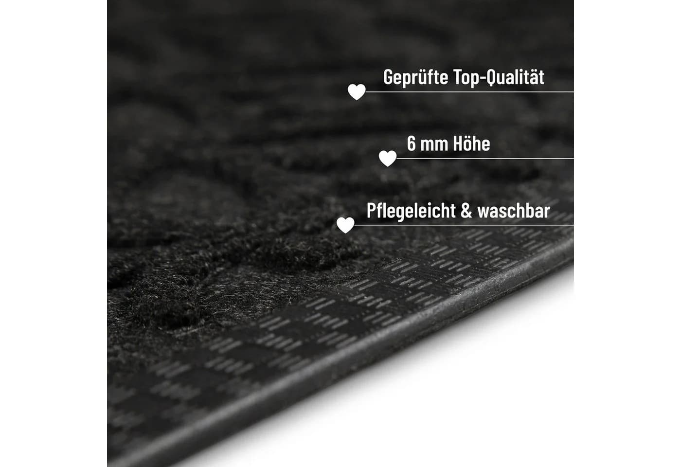 WECON HOME Fußmatte Midnight Mosaic Anthrazit Rutschfest - Bild 4