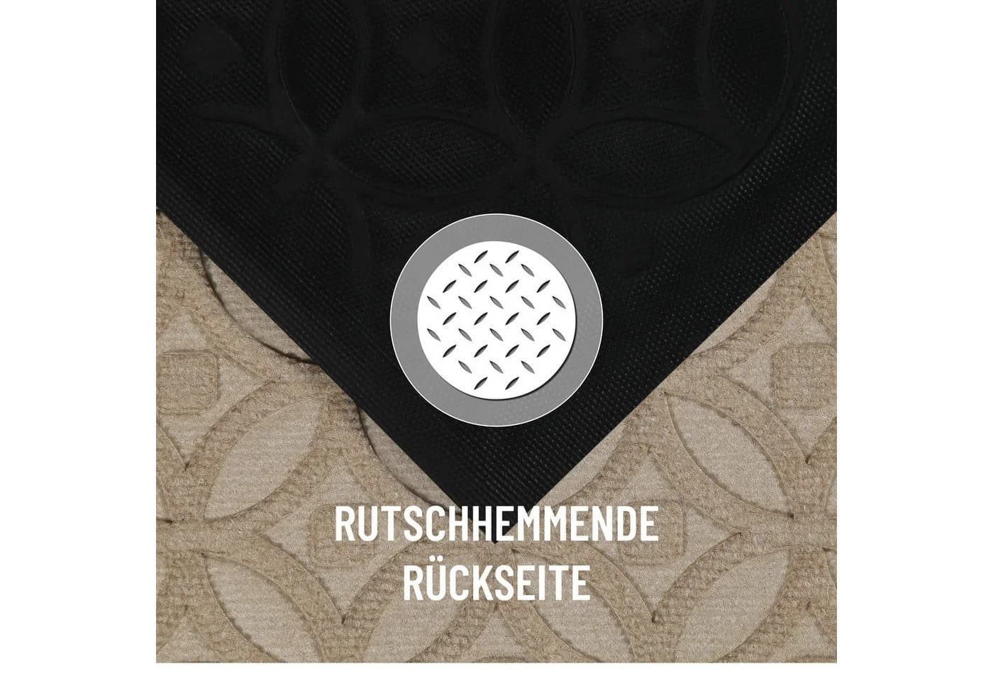 Wecon Home Fußmatte Midnight Mosaic Beige Rutschfest - Bild 3