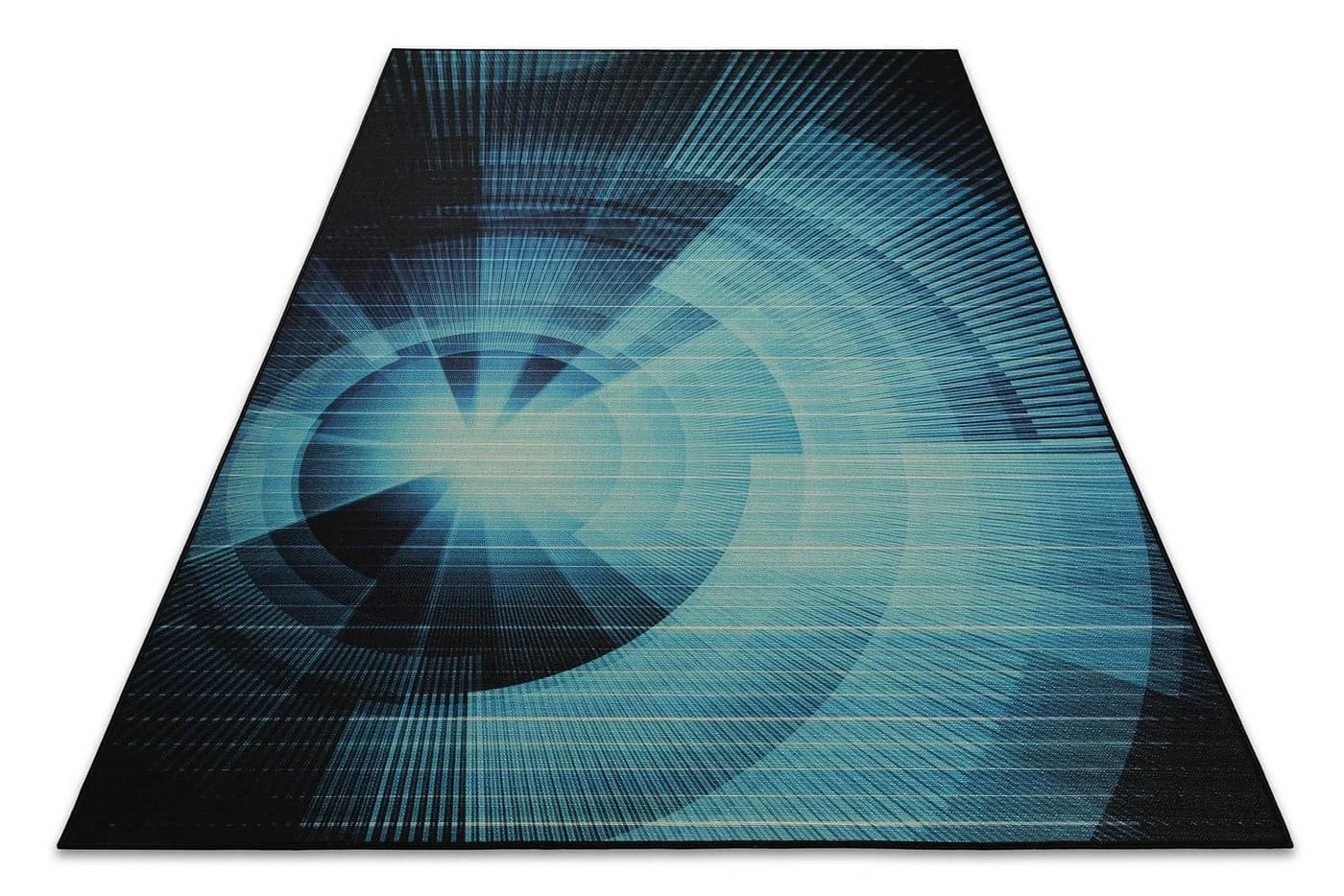 Wecon Home Cyber Swirl Gamer Teppich Blau