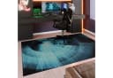 Wecon Home Cyber Swirl Gamer Teppich Blau Bild 2