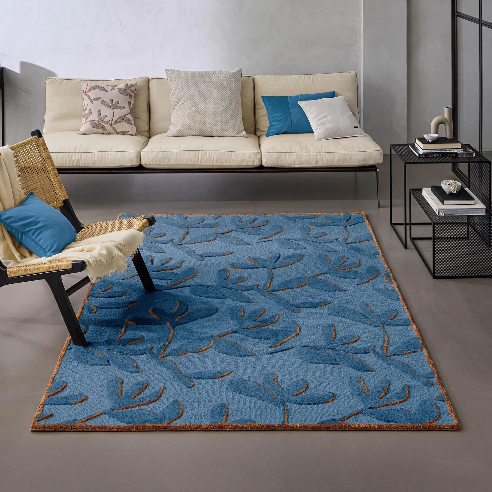Wecon Home Teppich Summers Peak Blau Floral