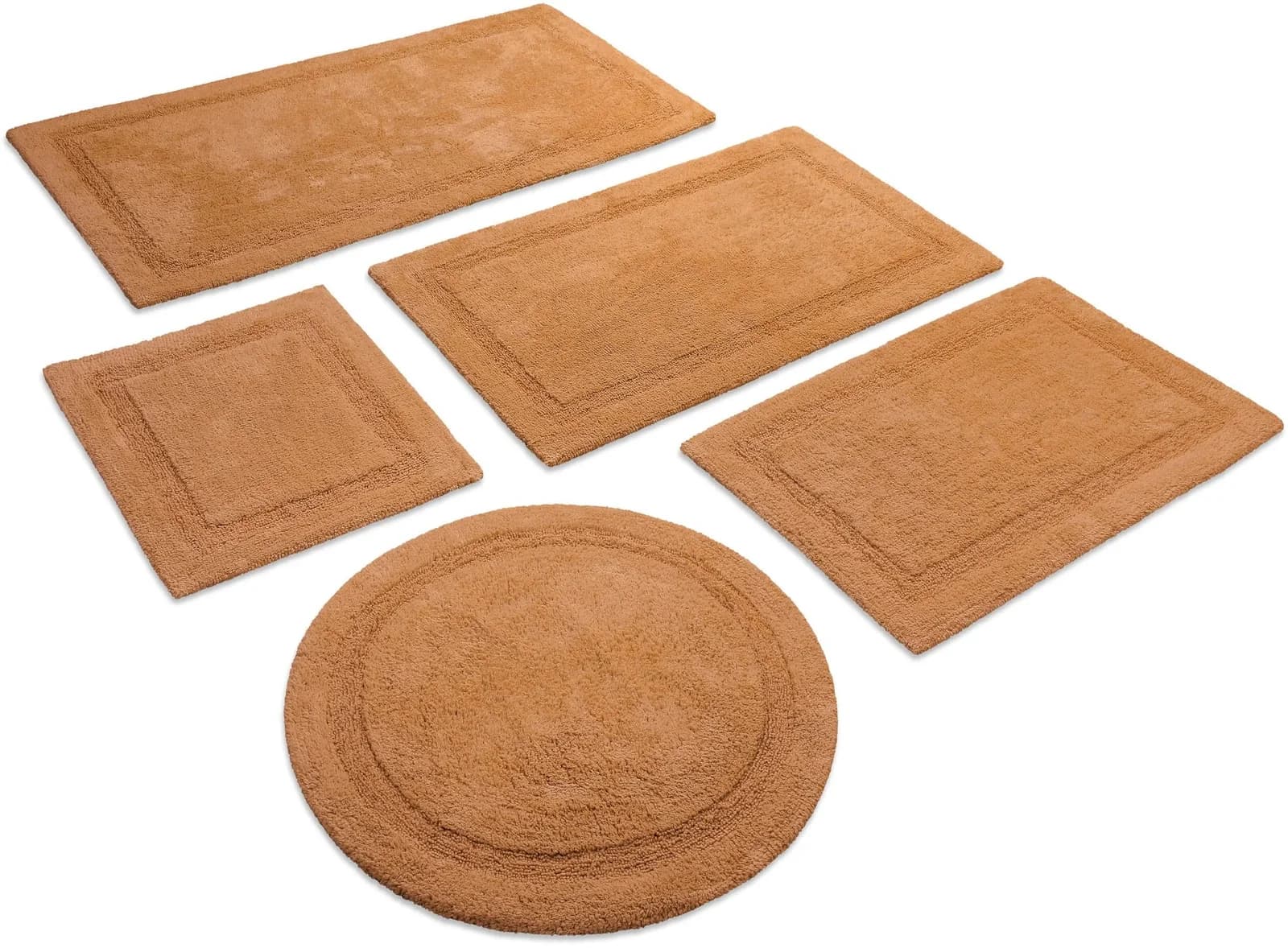 Badematte WECON HOME BASICS 'Knut' Terrakotta Baumwolle