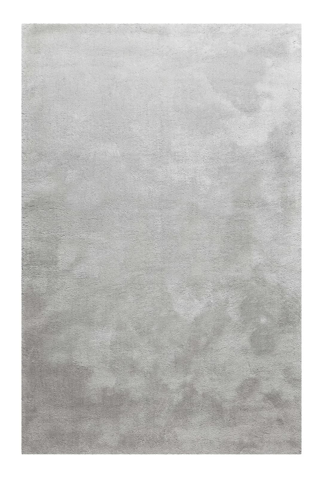 HOMIE LIVING Teppich Pisa Hochflor Microfaser Hellgrau