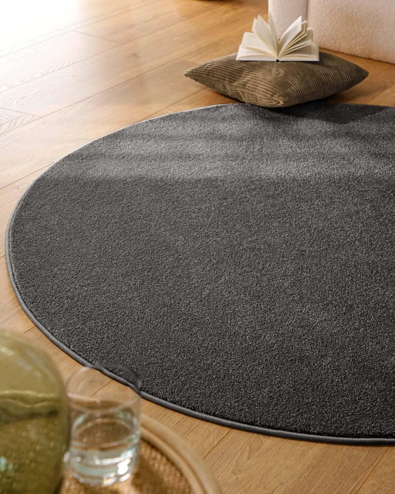 ESPRIT Teppich Vegas Rund Anthrazit 160cm Polypropylen