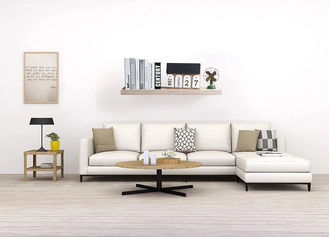 EUGAD Wandregal Modern MDF Holz Plain-Lackierung