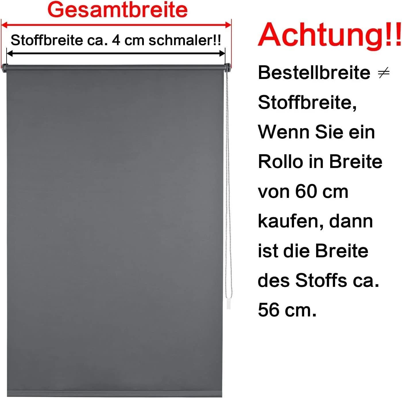 Verdunklungsrollo EUGAD Klemmträgersystem Anthrazit - Bild 4
