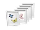 EUGAD Bilderrahmen 5er Set Weiß MDF Glas Passepartout Bild 2
