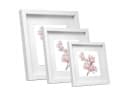 EUGAD Bilderrahmen 5er Set Weiß MDF Glas Passepartout Bild 3