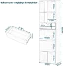EUGAD Bücherregal Weiß Skandinavisch mit Schublade Bild 3