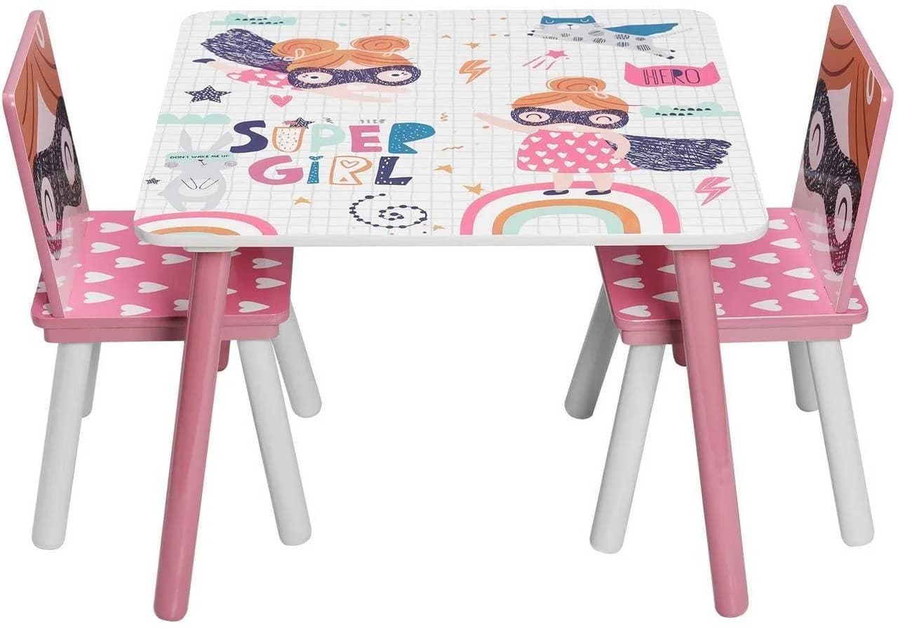 EUGAD Kindersitzgruppe 3-tlg. Rosa Massivholz - Bild 2