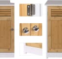 EUGAD Waschbeckenunterschrank 2 Türen Weiß MDF Bild 5