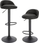 EUGAD Barhocker 2er Set Anthrazit höhenverstellbar Kunstleder Metall Bild 2