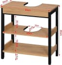 EUGAD Waschbeckenunterschrank 60x60x30 cm Bild 3