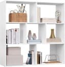 EUGAD Bücherregal 7 Fächer Weiß Modern Bild 2
