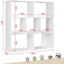 EUGAD Bücherregal 7 Fächer Weiß Modern Bild 3