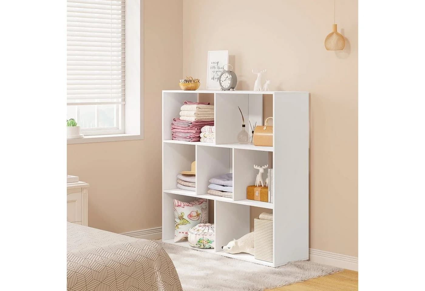 EUGAD Bücherregal 7 Fächer Weiß Modern - Bild 4