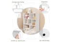 EUGAD Bücherregal 7 Fächer Weiß Modern Bild 5