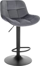 EUGAD Barhocker Samtbezug höhenverstellbar 360° drehbar Metall Bild 2