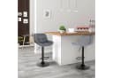 EUGAD Barhocker 4er Set Samt Metall verstellbar grau/schwarz/beige Bild 1