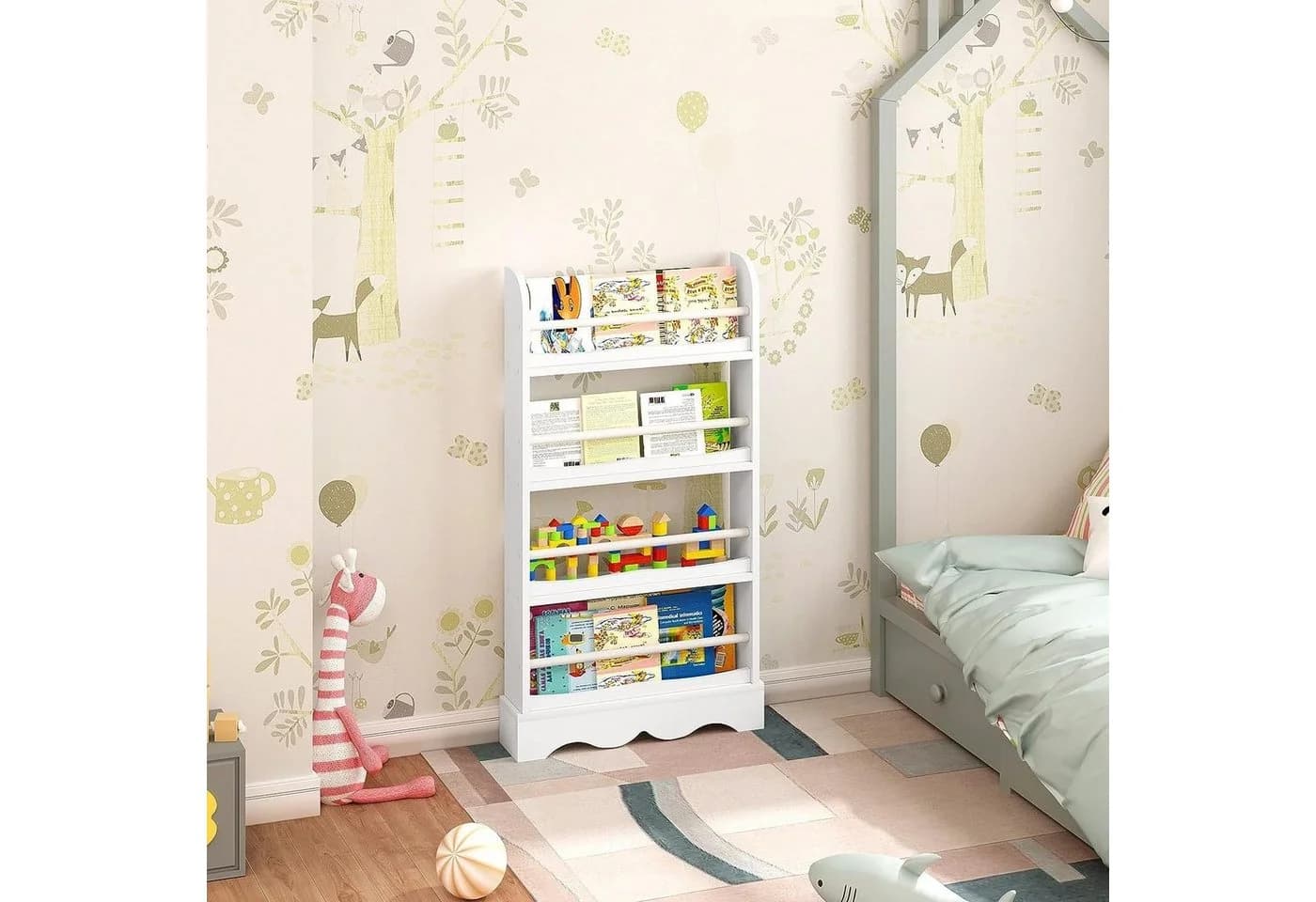 EUGAD Kinderbücherregal 4 Ebenen Weiß - Bild 5