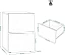 EUGAD Nachttisch Weiß Hochglanz 2 Schubladen Modern Bild 3