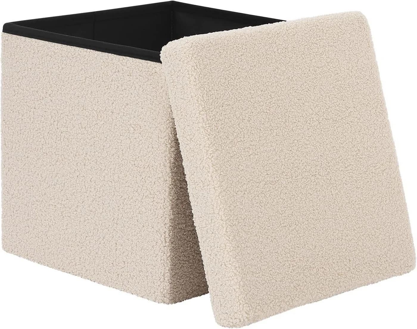 EUGAD Sitzhocker Faltbarer Hocker Stauraum Teddyfleece - Bild 2