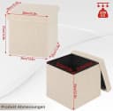 EUGAD Sitzhocker Faltbarer Hocker Stauraum Teddyfleece Bild 3