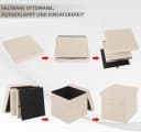 EUGAD Sitzhocker Faltbarer Hocker Stauraum Teddyfleece Bild 5