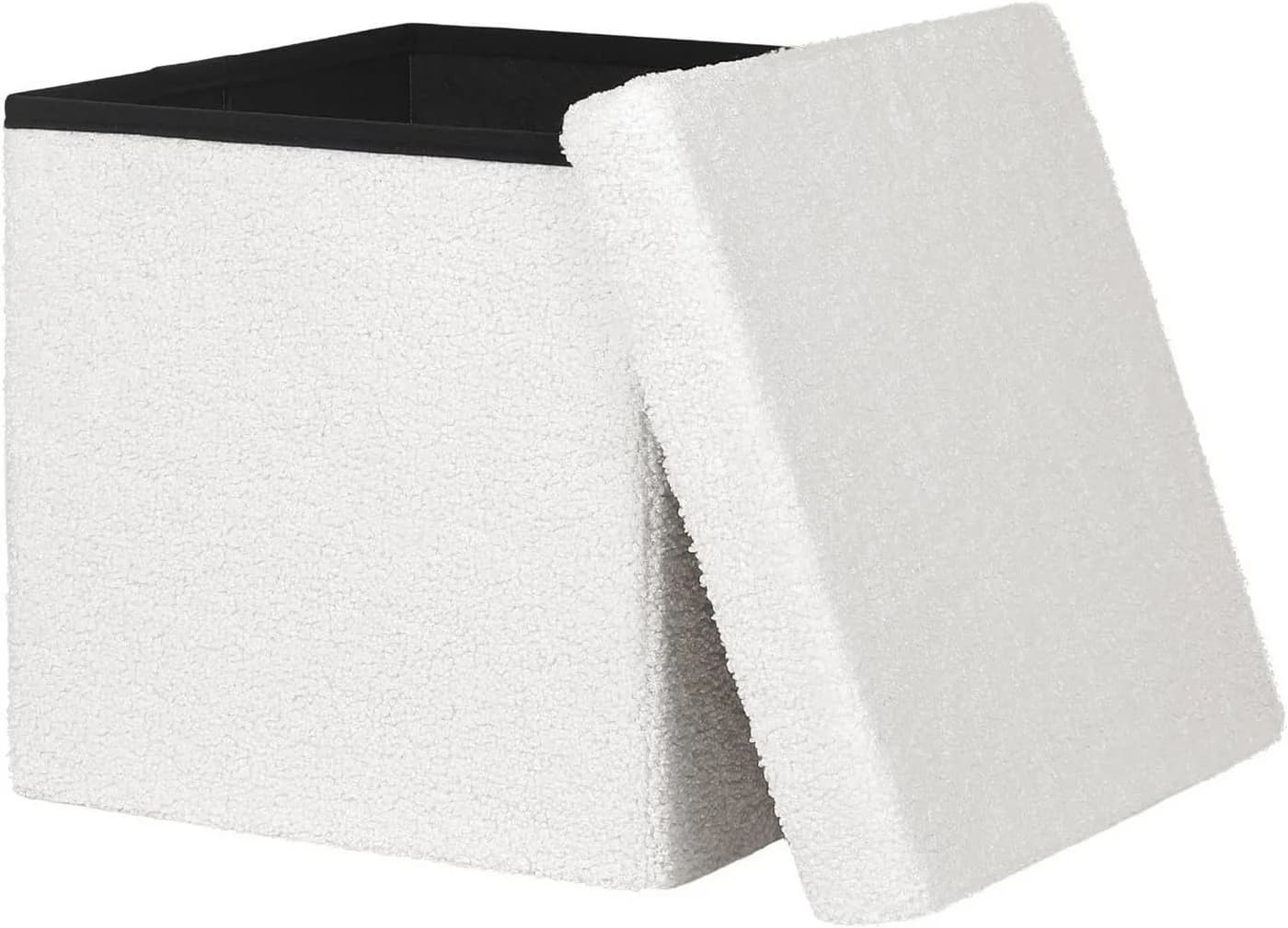 EUGAD Sitzhocker mit Stauraum Faltbar Teddyfleece - Bild 2