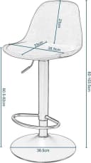 EUGAD Barhocker 4er Set höhenverstellbar mit Rückenlehne Schwarz Samt Bild 3