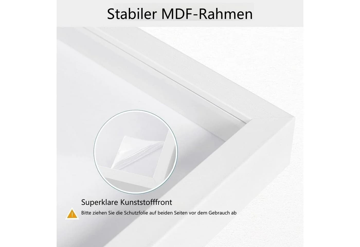 EUGAD 3D-Bilderrahmen Set 2 St. Weiß/Schwarz MDF-Holz - Bild 4