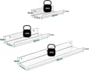 EUGAD Wandregal Set 3-tlg. Schwarz Metall Schwebend Bild 3