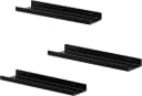 EUGAD Wandregal Set 3-tlg. Schwarz Metall Industrie-Design Bild 2