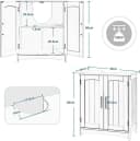EUGAD Waschbeckenunterschrank 1-St Badschrank Weiß Bild 3