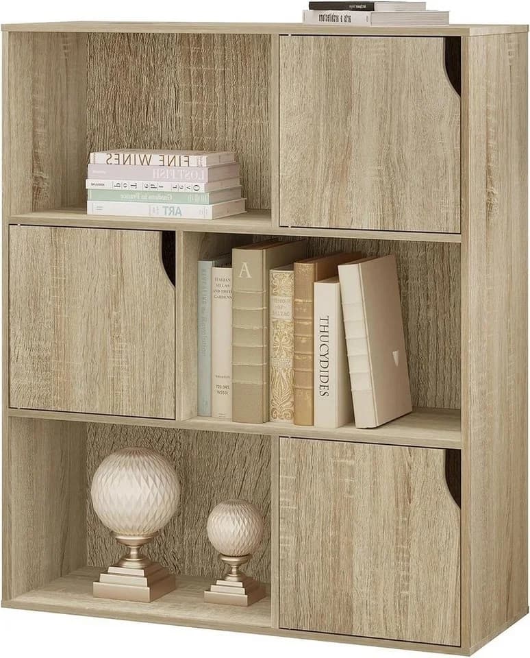 EUGAD Bücherregal Würfelregal mit Türen Holzwerkstoff - Bild 2