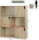 EUGAD Bücherregal Würfelregal mit Türen Holzwerkstoff Bild 3
